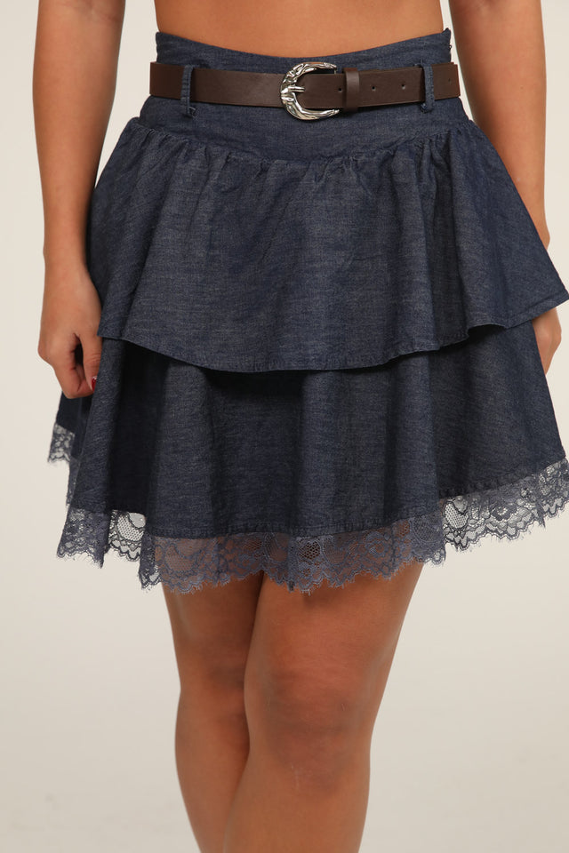 Francesca belted skirt