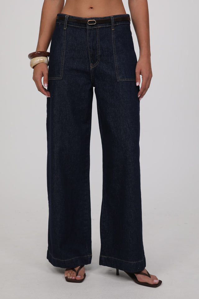 ג'ינס+חגורה Samantha