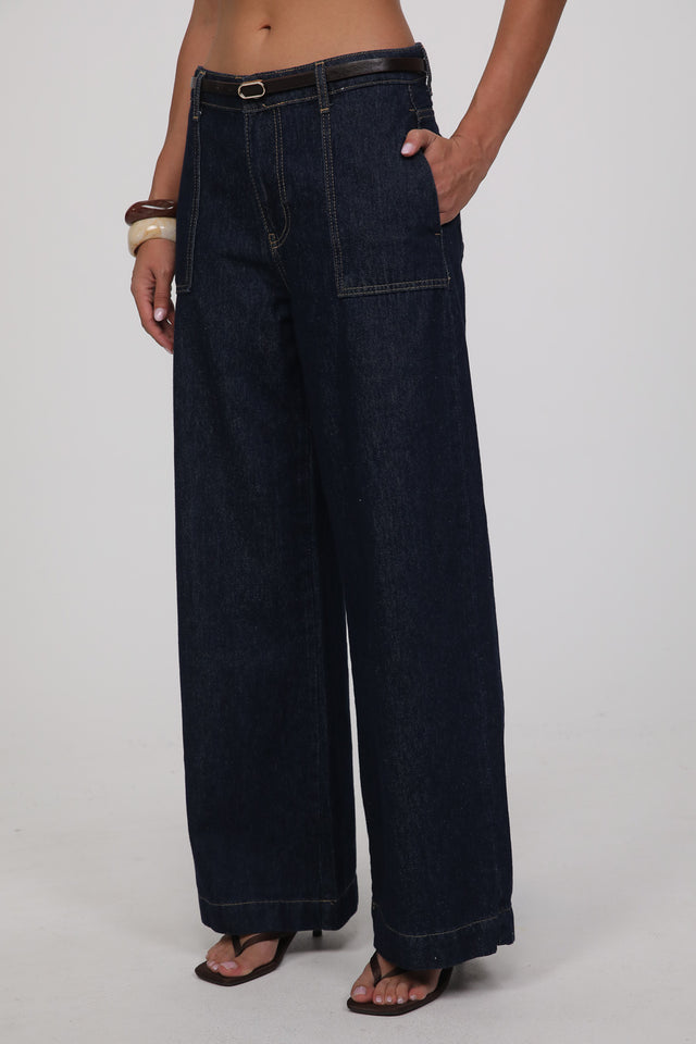 ג'ינס+חגורה Samantha